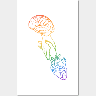 Brain DNA Heart Hand Balance Posters and Art